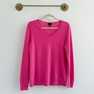 Talbots Cashmere Pink V Neck Sweater Medium